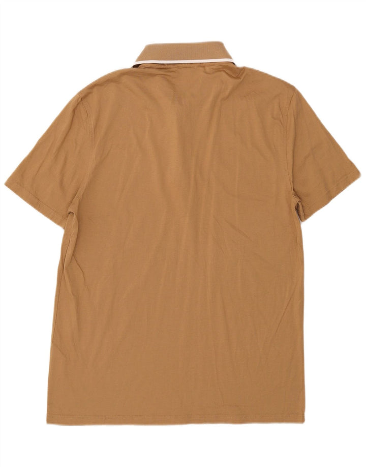 Reiss Herren-Poloshirt aus mittelbrauner Baumwolle