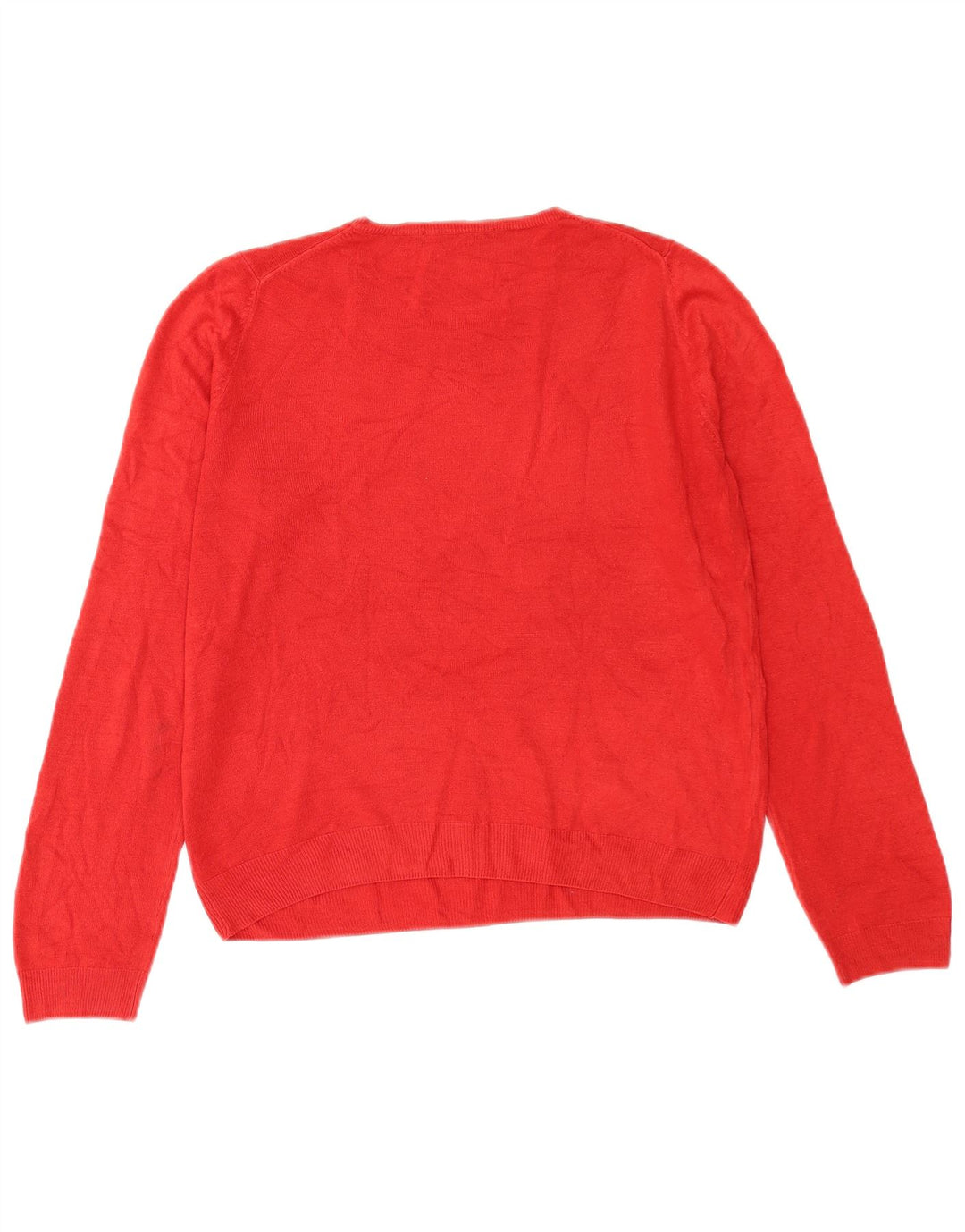 Marks & Spencer Damen Pullover mit Rundhalsausschnitt, UK 14, Größe L, Rot
