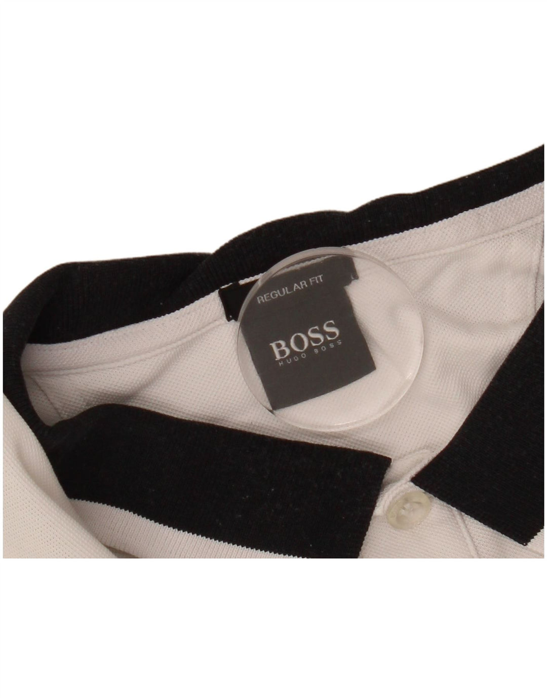 HUGO BOSS Herren Poloshirt mit normaler Passform, Größe L, Weiß