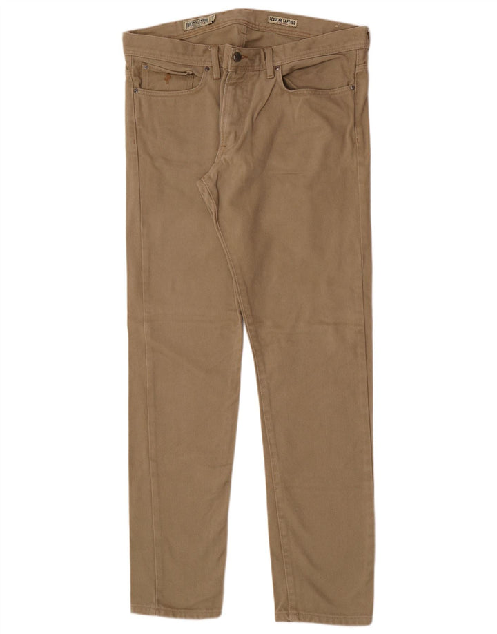 Marlboro Classics Herren Regular Tapered Jeans W38 L34 Beige Baumwolle