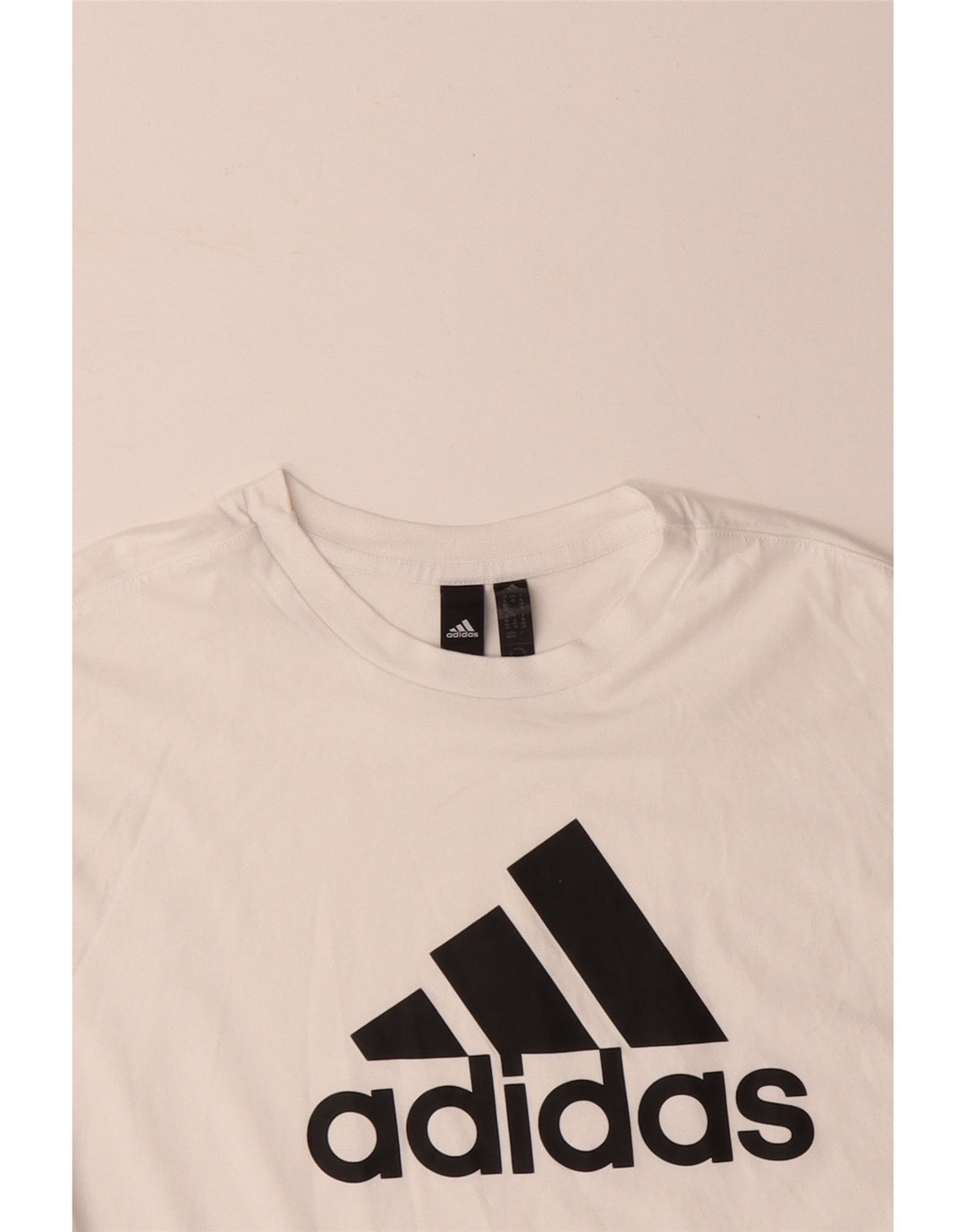 ADIDAS Damen Übergroßes Grafik-T-Shirt-Oberteil UK 20/22 XL Weiße Baumwolle