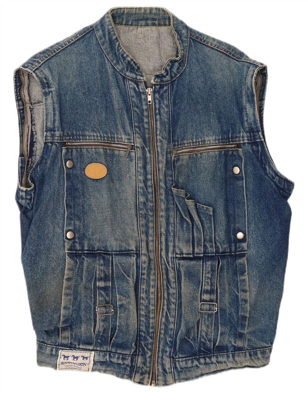 Vintage Herren Jeansweste UK 42 XL Blau