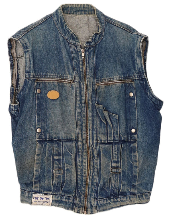 Vintage Herren Jeansweste UK 42 XL Blau