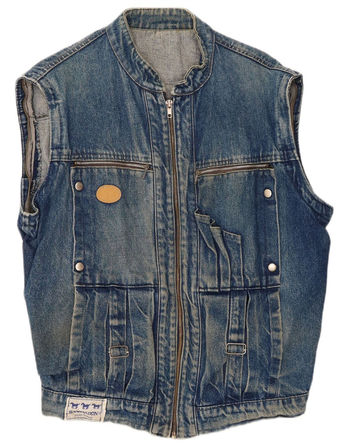 Vintage Herren Jeansweste UK 42 XL Blau