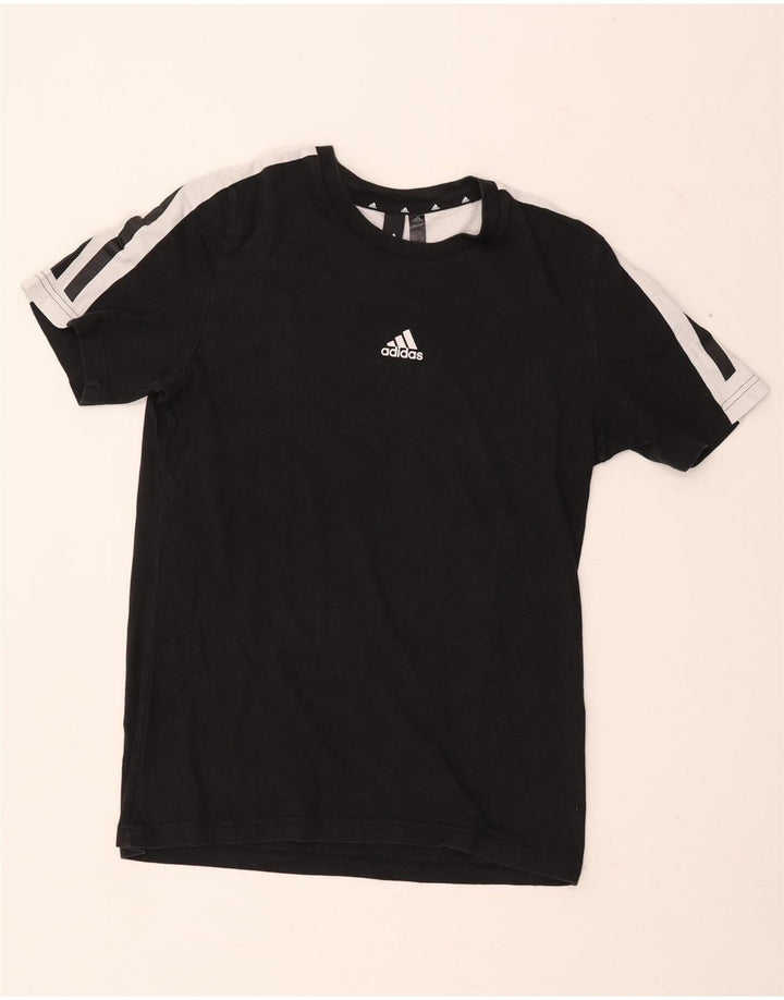 Adidas Herren T-Shirt Top Small Schwarz Colourblock Baumwolle