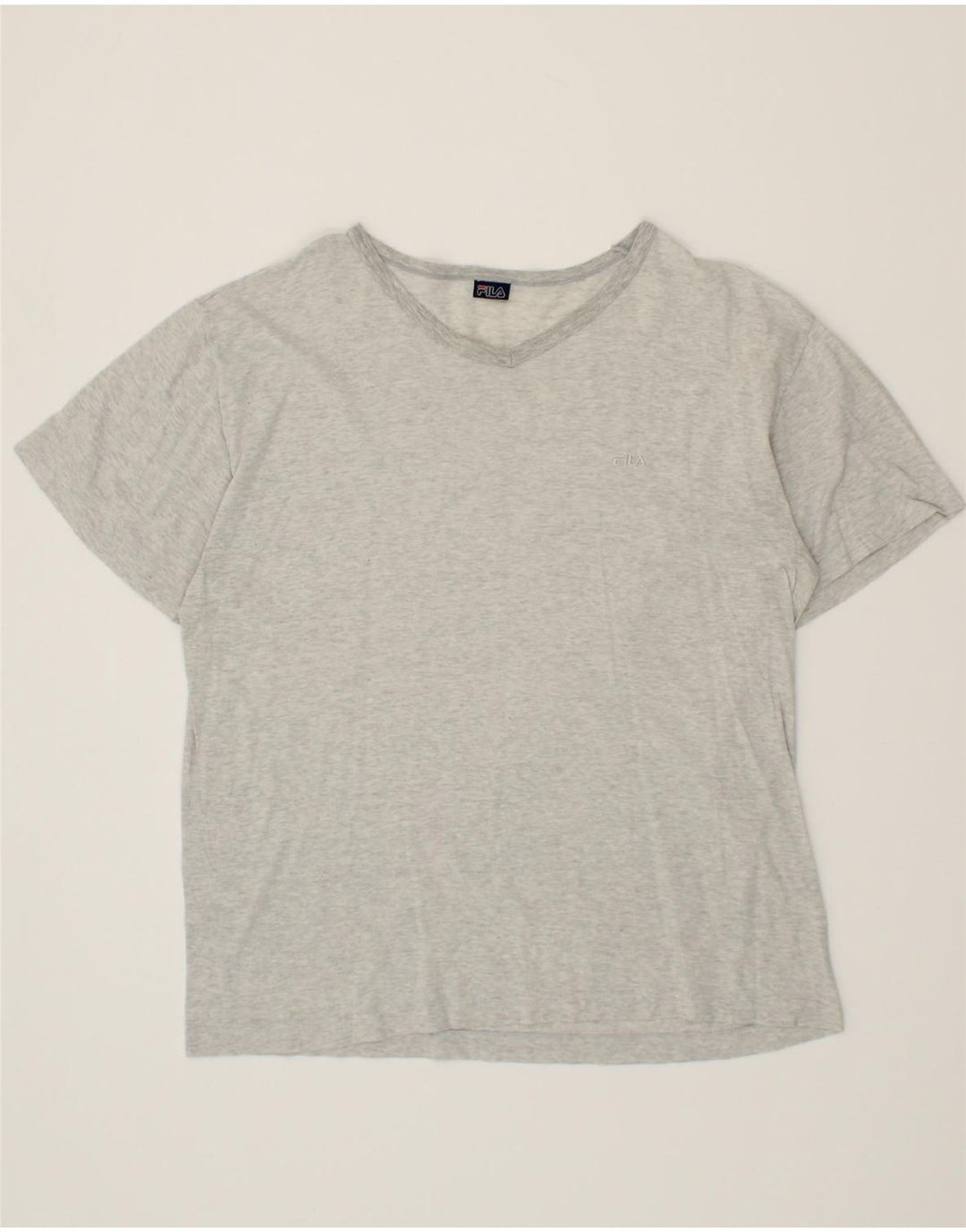 FILA Mens T-Shirt Top Large Grey Vintage Fila and Second-Hand Fila from Messina Hembry 
