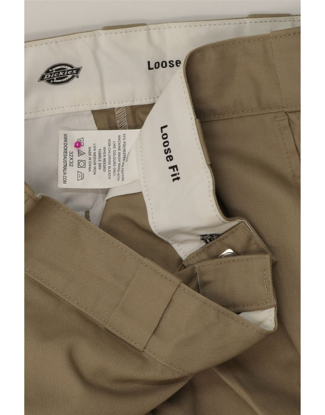 DICKIES Herren-Cargohose mit lockerer Passform, W32, L32, beige, Polyester