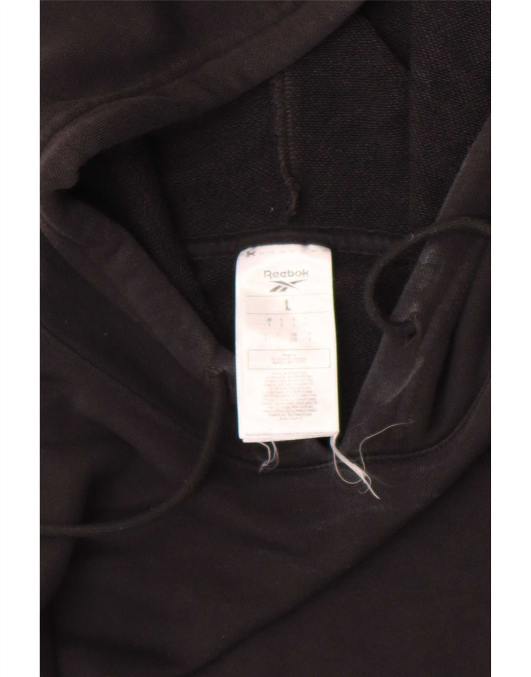 Reebok Herren Kapuzenpullover, groß, schwarze Baumwolle
