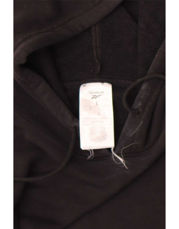 Reebok Herren Kapuzenpullover, groß, schwarze Baumwolle