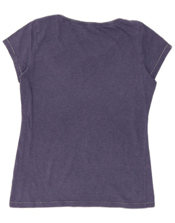 Lotto Grafik-T-Shirt für Damen, UK 10, Größe S, Marineblau, Baumwolle