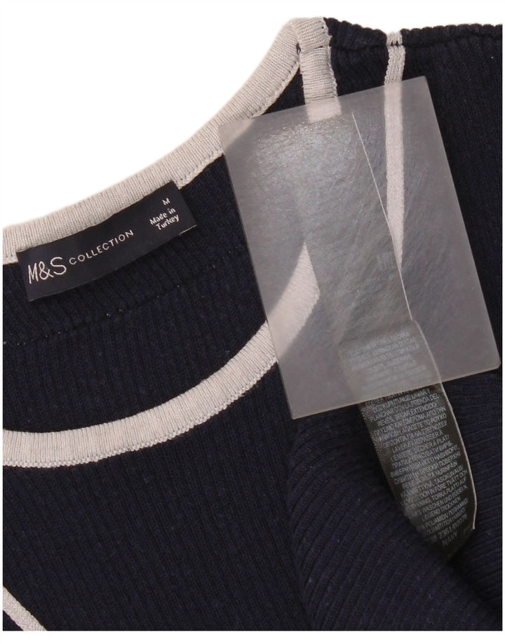 Marks & Spencer Damen Ärmelloses Pulloverkleid UK 12 Medium Marineblau