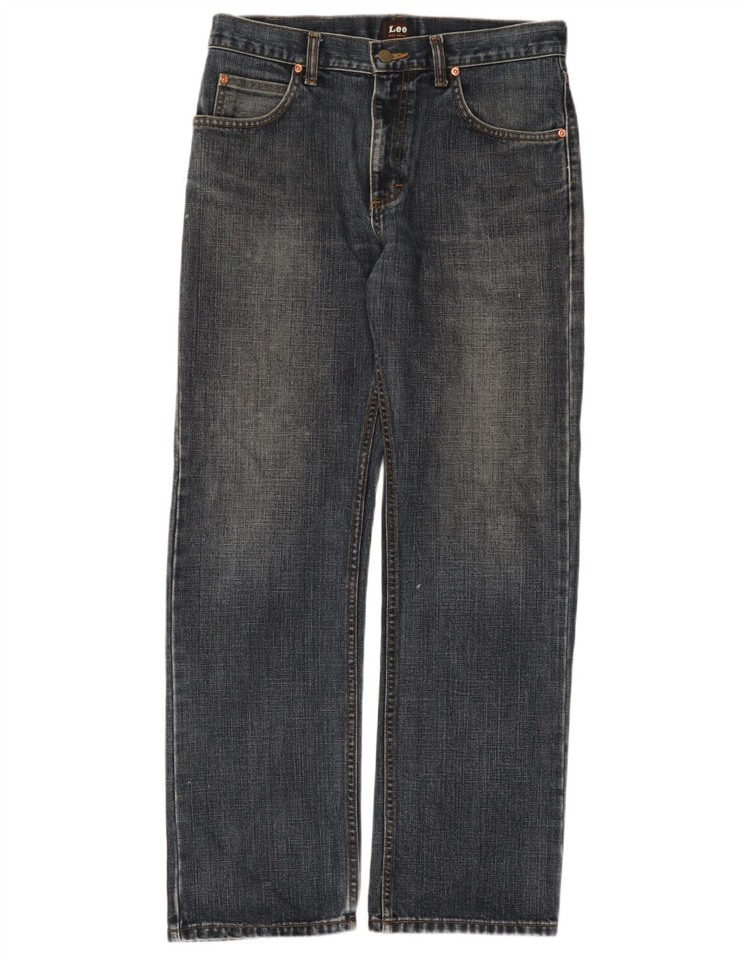 Lee Herren Straight Jeans W31 L31 Blaue Baumwolle