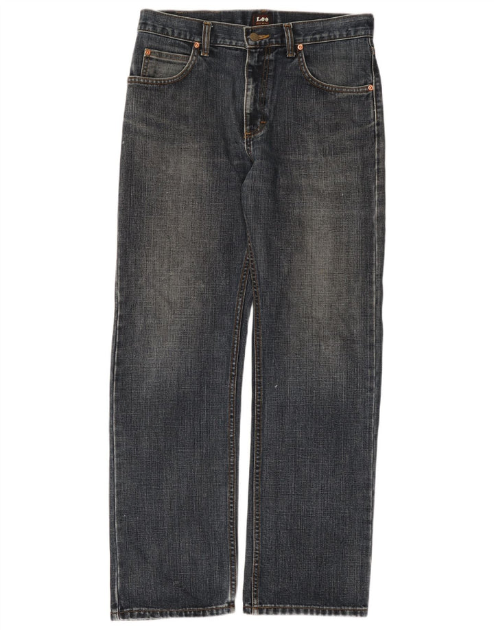 Lee Herren Straight Jeans W31 L31 Blaue Baumwolle
