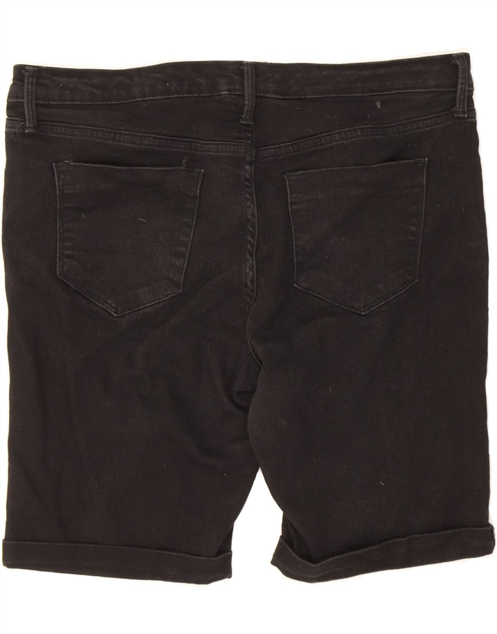 MOSSIMO Womens Mid Rise Denim Shorts US 14 Large W32  Black Cotton Vintage Mossimo and Second-Hand Mossimo from Messina Hembry 