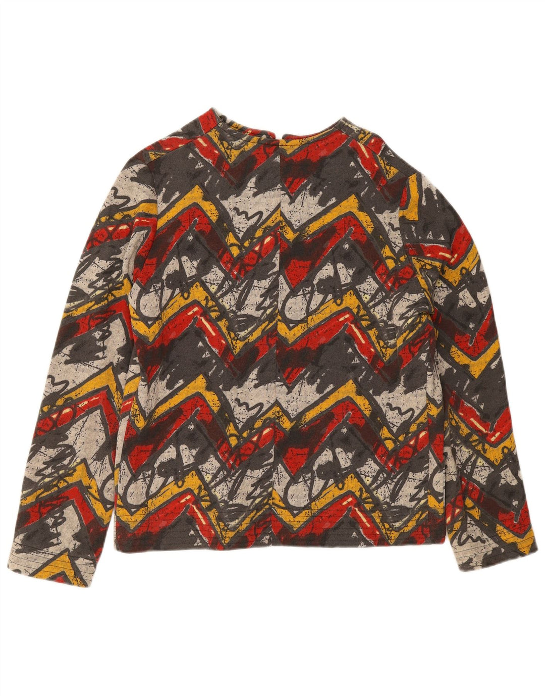 Vintage Damen-Trainingsanzug mit abstraktem Muster, Top-Jacke, UK 18, XL, mehrfarbig