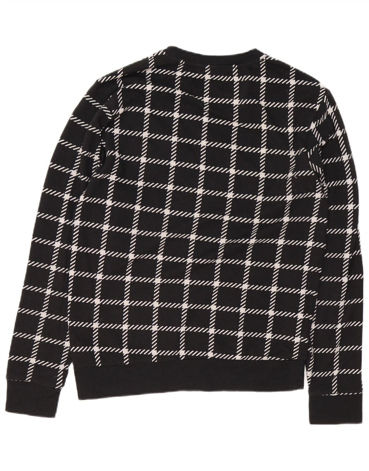 CALVIN KLEIN Herren Grafik-Sweatshirt-Pullover, klein, schwarz, kariert, Baumwolle