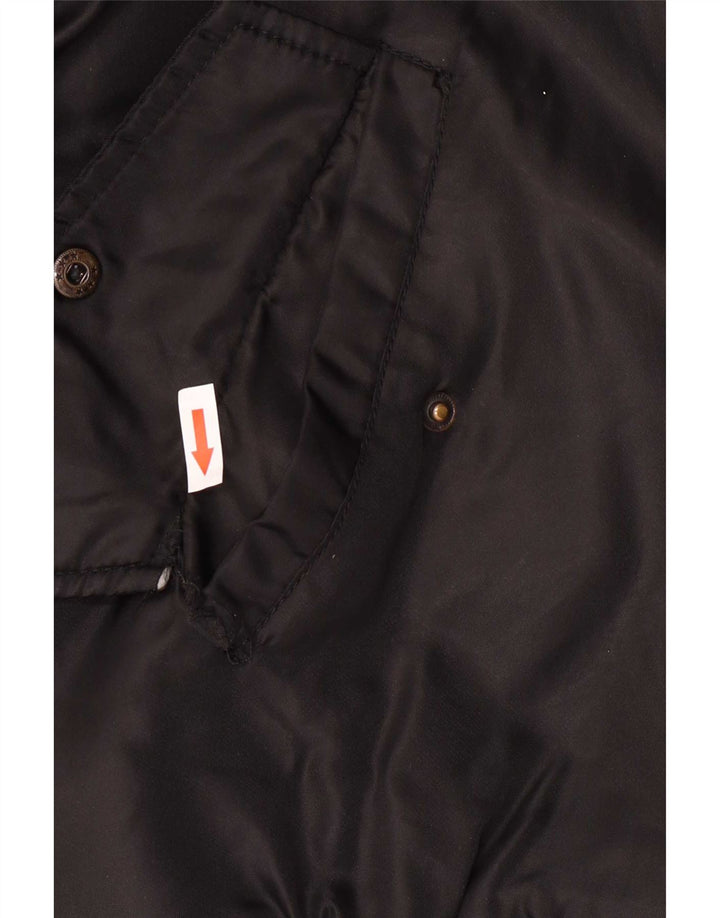 Vintage Herren Bomberjacke UK 38 Medium Black Nylon
