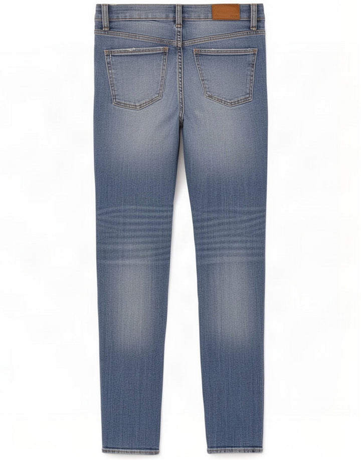 Zara Damen Distressed Slim Jeans EU 40 Mittel W30 L26 Blau