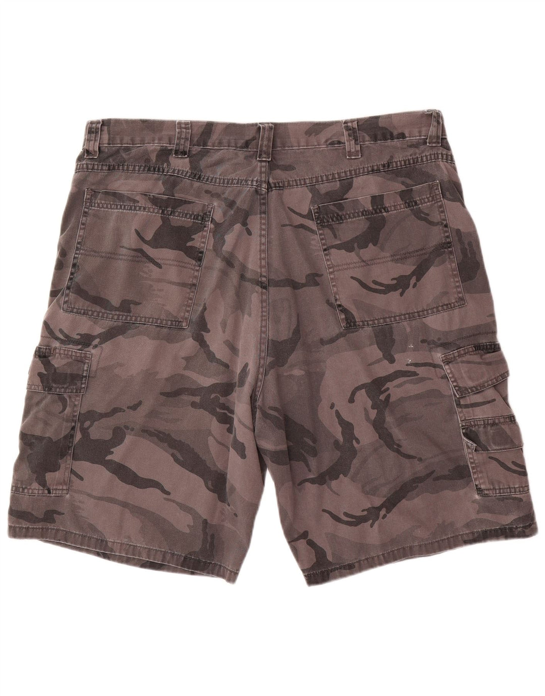 Wrangler Herren Cargo-Shorts W38 XL Graue Camouflage-Baumwolle