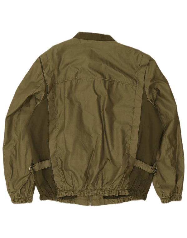 Vintage Herren Bomberjacke IT 58 3XL Grün Polyester