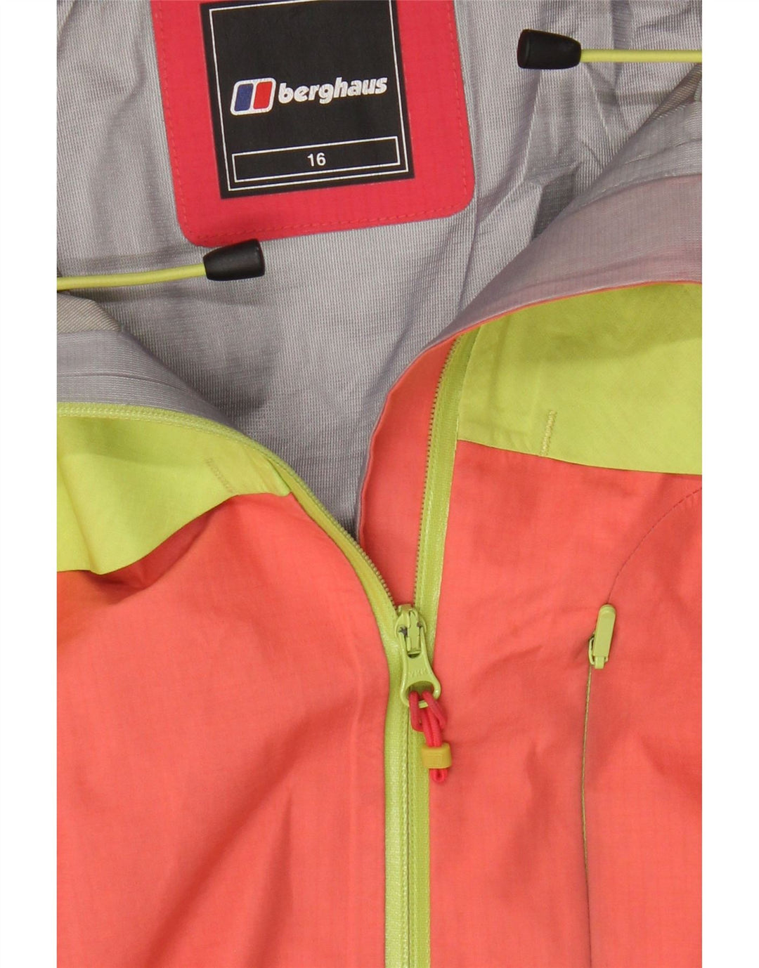 Berghaus Damen Regenjacke mit Kapuze UK 16 Large Orange Colourblock