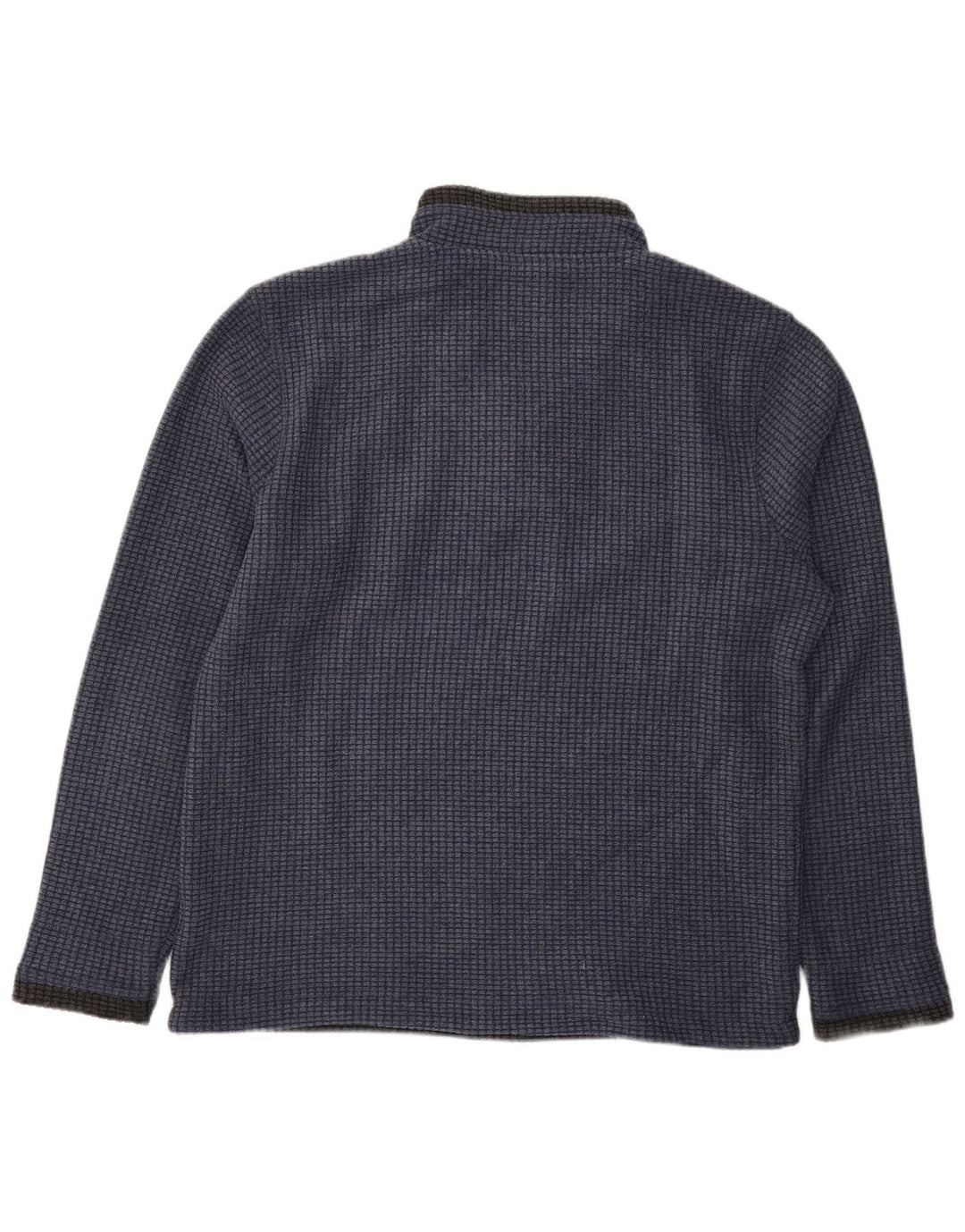 Weird Fish Herren-Fleecepullover mit Reißverschluss am Hals, groß, marineblaues Polyester