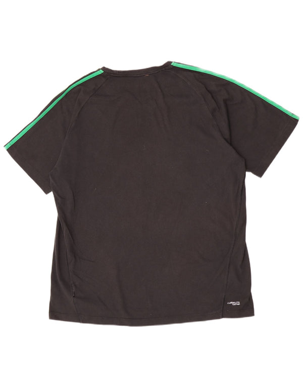 Adidas Herren Climalite T-Shirt Top 2XL Grau Baumwolle