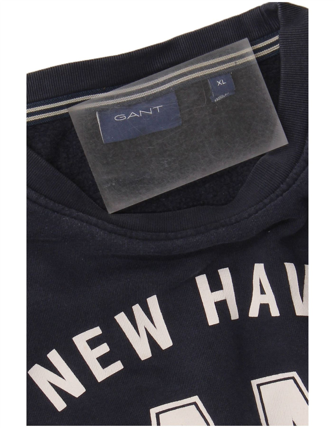 GANT Mens Graphic Sweatshirt Jumper XL Navy Blue Cotton