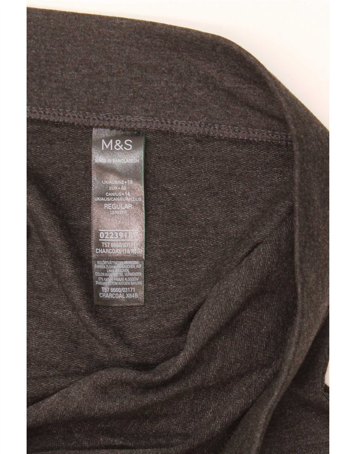 Marks & Spencer Damen Leggings UK 18 XL Graue Baumwolle