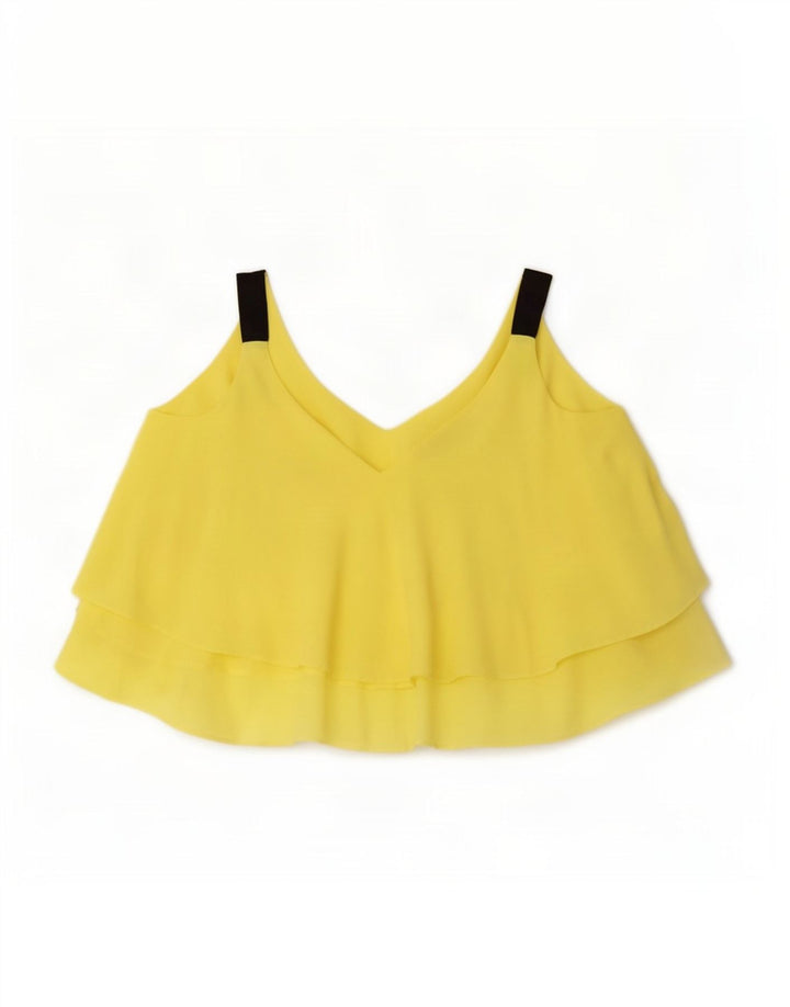Übergroßes Cami-Top von Zara für Damen, UK 10, Größe S, gelb, Polyester