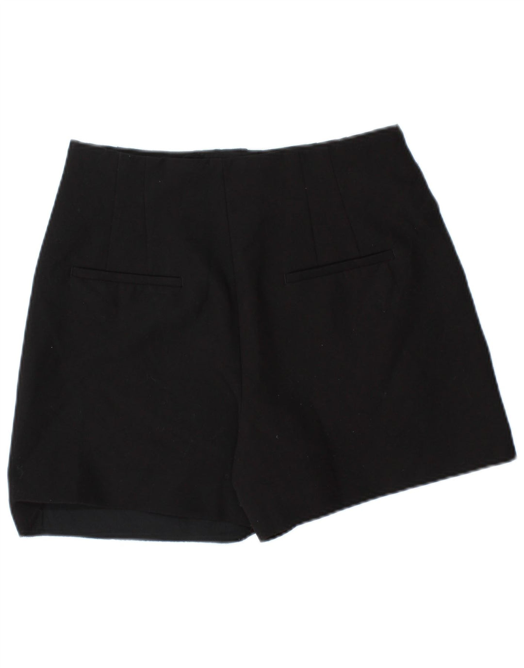Zara Damen Chinoshorts Medium W28 Schwarz Polyester