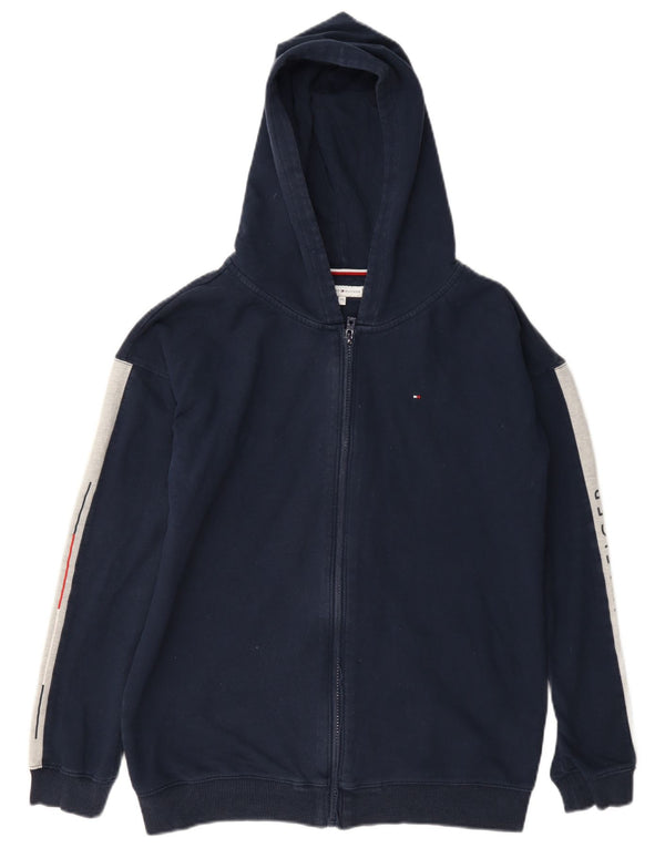 Tommy Hilfiger Kapuzenpullover mit Reißverschluss für Jungen, 15–16 Jahre, Marineblau, Farbblock