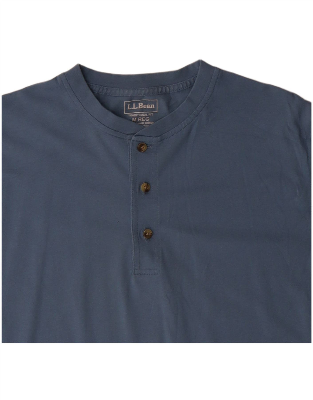 L.L.BEAN Herren-T-Shirt mit traditioneller Passform, mittelblaue Baumwolle
