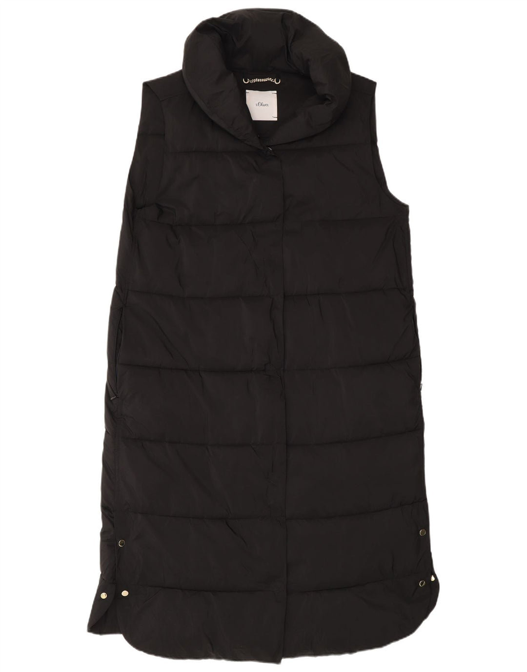S.Oliver Damen Ärmelloser, gepolsterter Mantel UK 12 Medium Schwarz Polyester