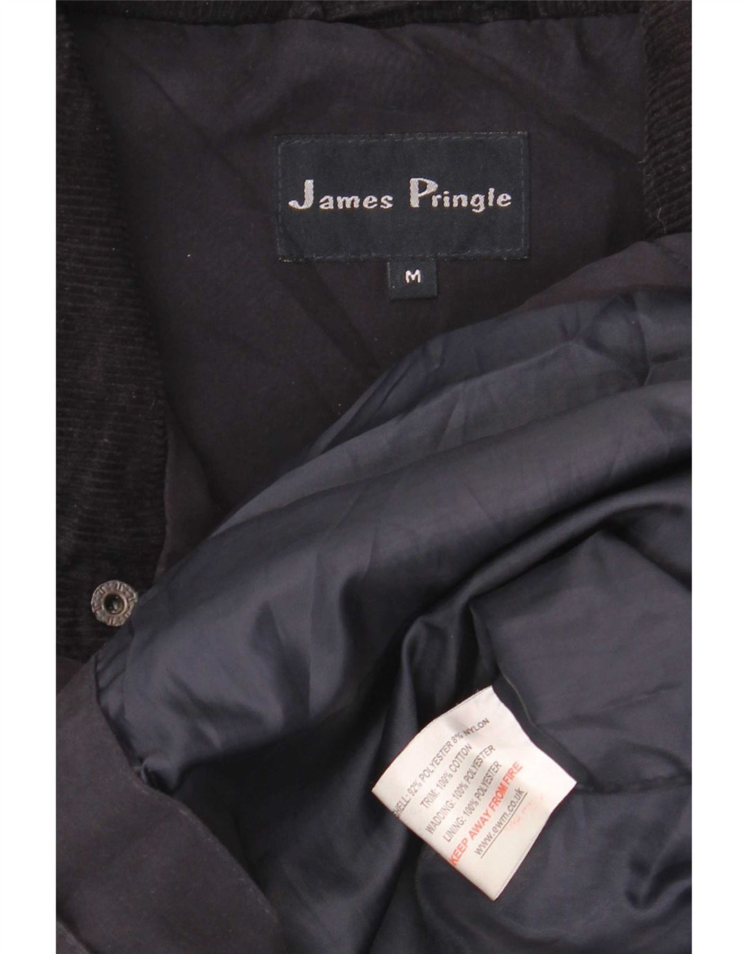 James Pringle Herren Wattierte Jacke UK 38 Mittel Marineblau Polyester