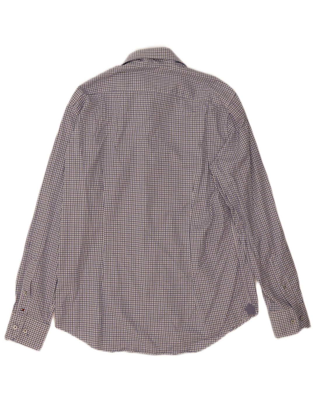 Tommy Hilfiger Herren-Hemd, tailliert, Größe 41/16, groß, blau kariert