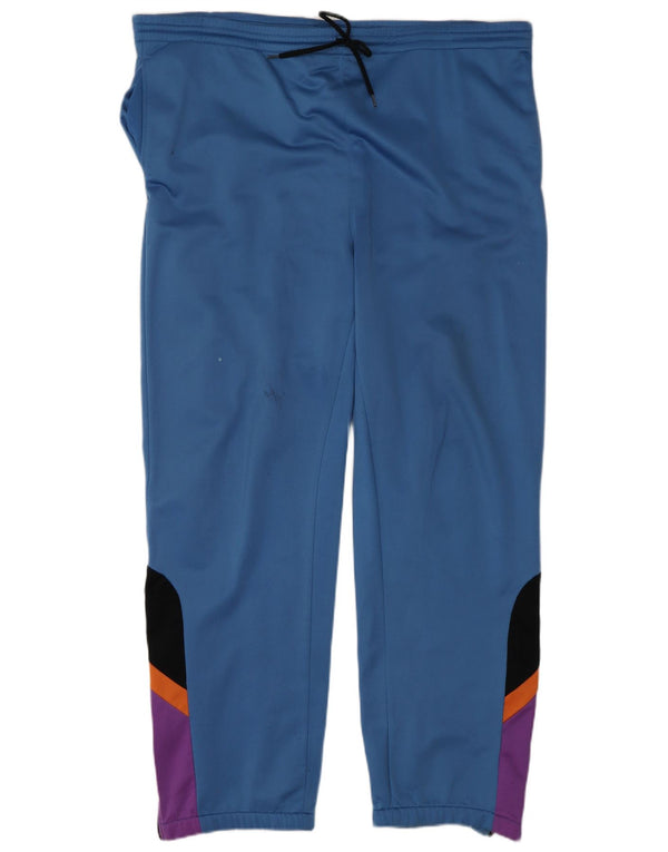 Reebok Herren-Trainingshose, groß, blaues Colourblock-Polyester