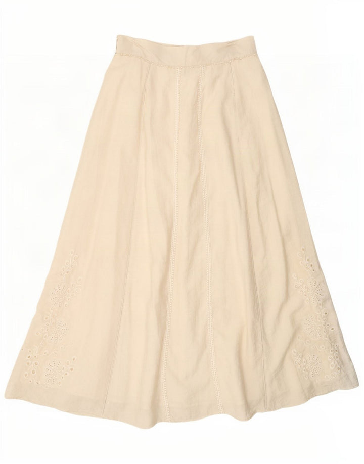 Zara Damen Maxirock Medium W28 Off White Floral