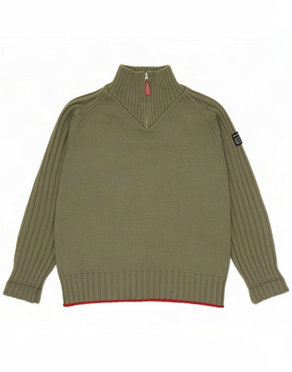 Energie Damen-Pullover mit Reißverschluss, UK 18 XL, Khaki-Wolle