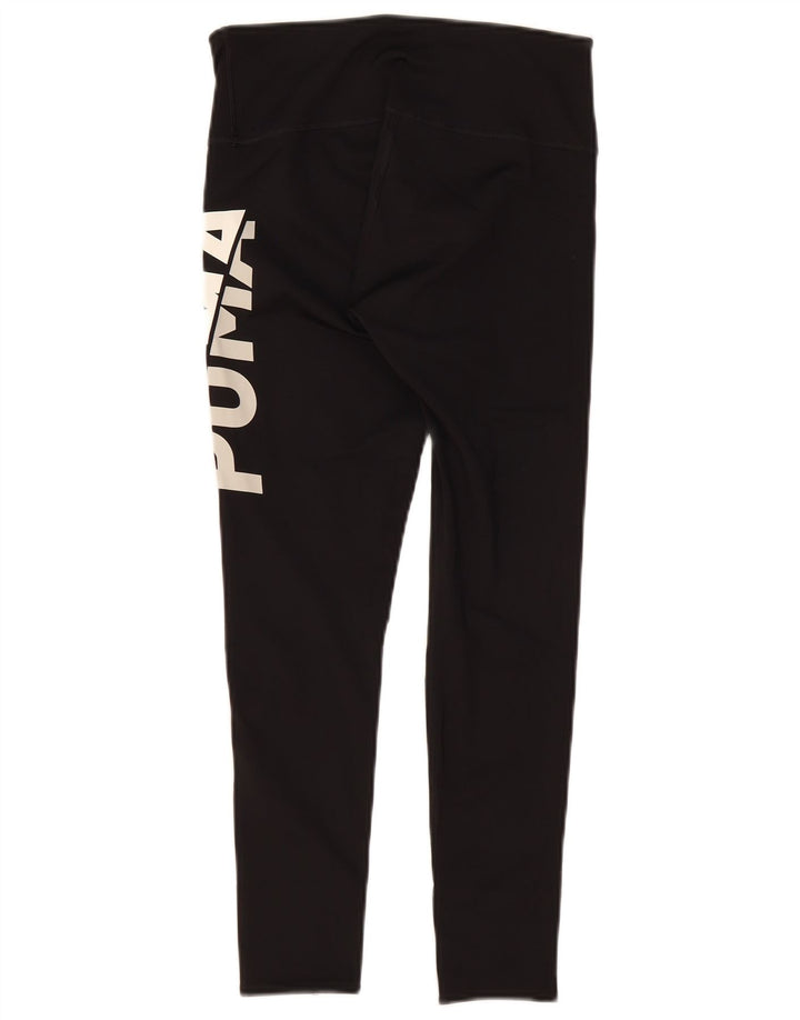Puma Womens Graphic Leggings UK 10 Small Schwarz Polyester