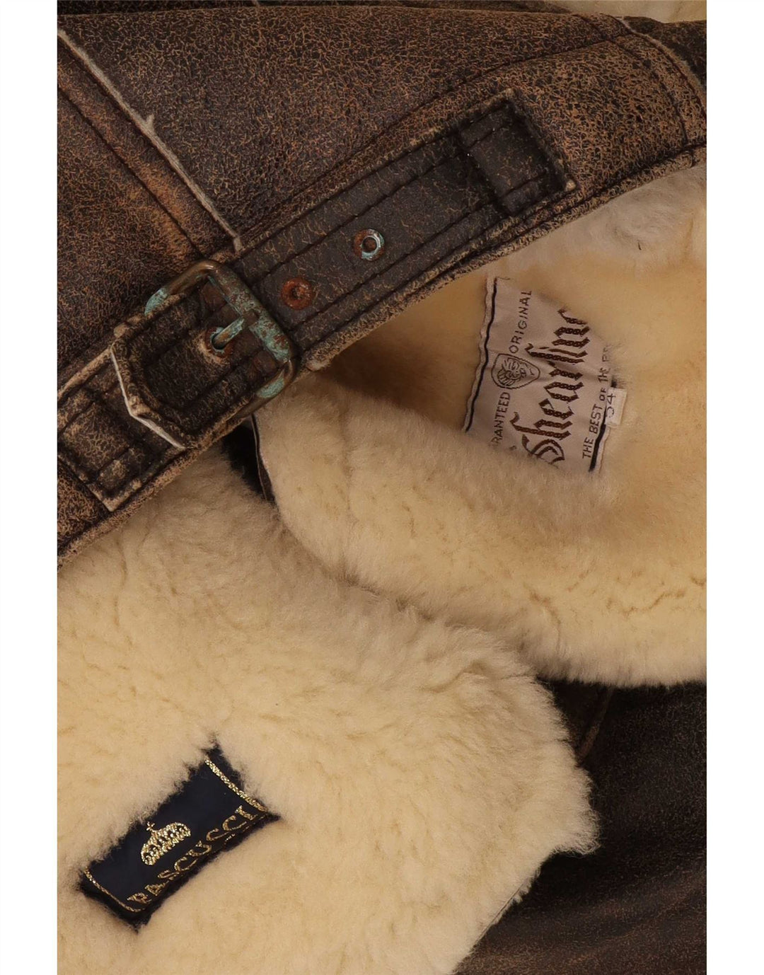 Pascucci Herren Shearling Jacke IT 54 2XL Braun