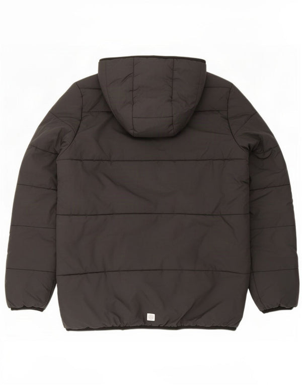 Adidas Jungen Kapuzenjacke, gepolstert, 15–16 Jahre, schwarzes Polyester