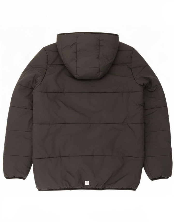 Adidas Jungen Kapuzenjacke, gepolstert, 15–16 Jahre, schwarzes Polyester