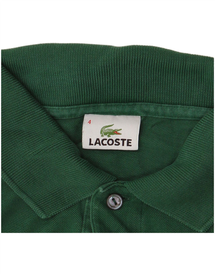 Lacoste Herren-Poloshirt, Größe 4, mittelgrüne Baumwolle