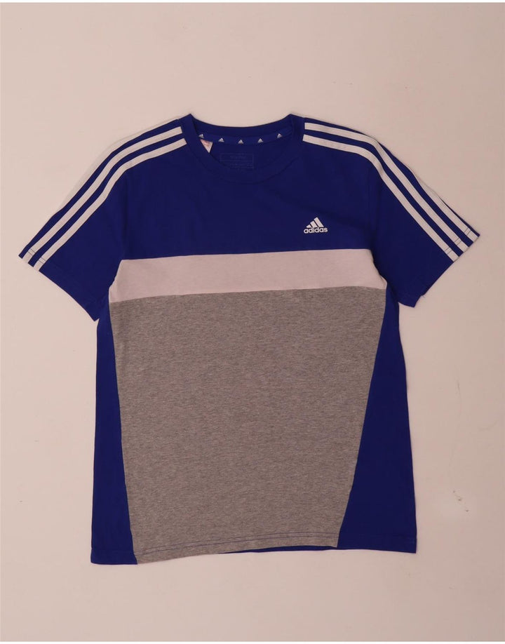 Adidas Jungen T-Shirt Top 13-14 Jahre Blaue Baumwolle