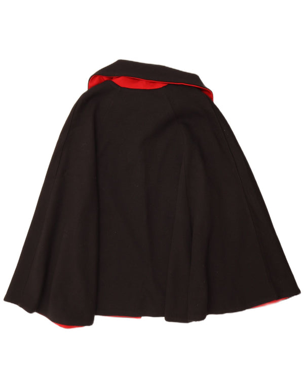 Vintage Damen Cape Mantel IT 50 XL Schwarz