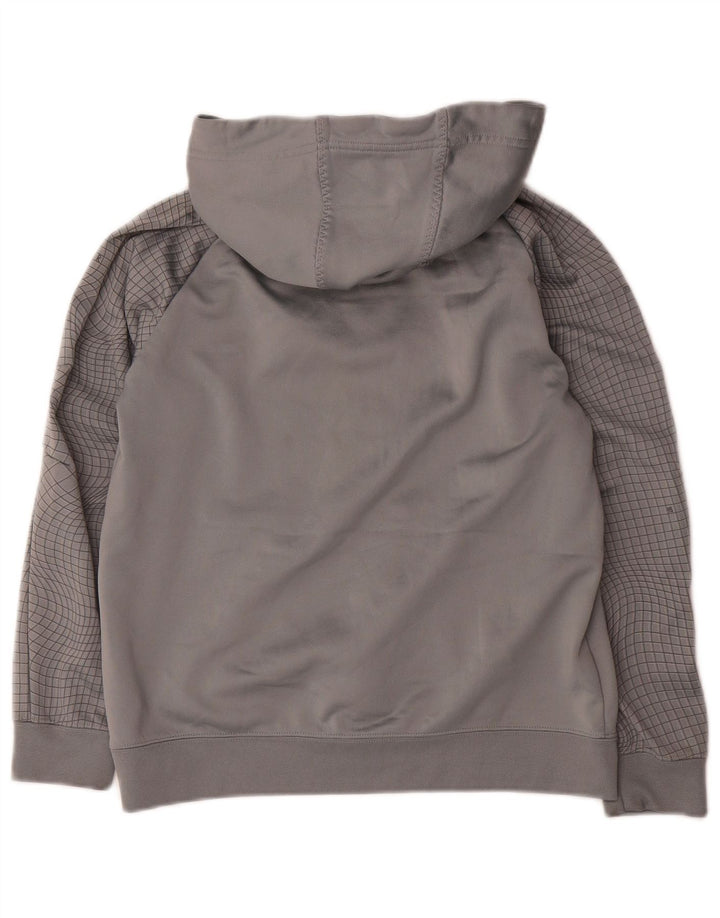 NIKE Kapuzenpullover mit Grafik für Jungen, 12–13 Jahre, groß, grau kariert, Polyester