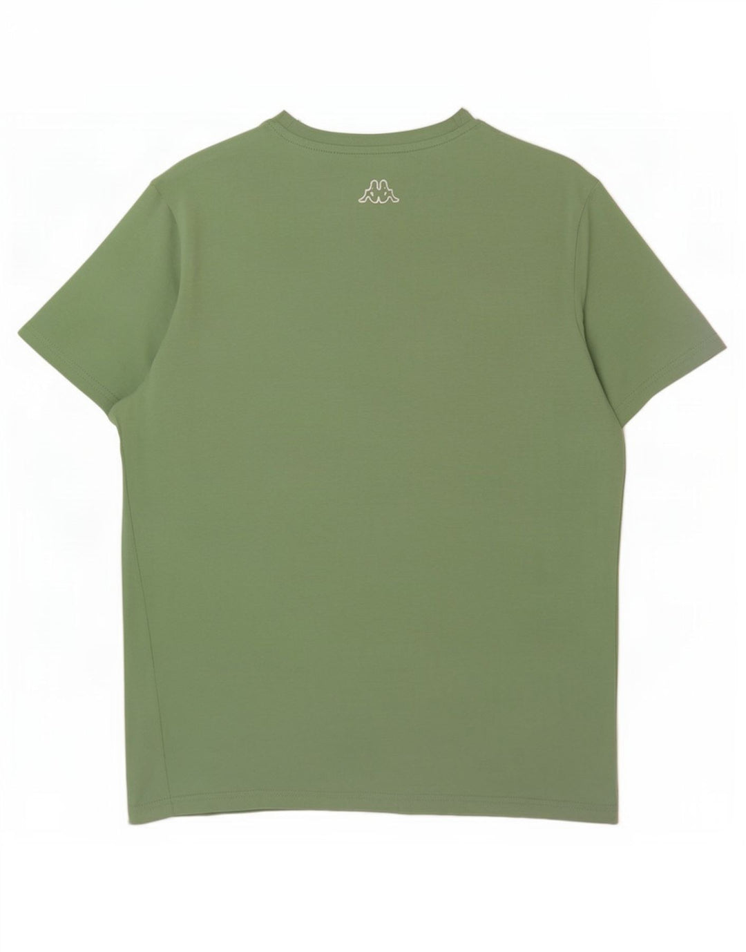Kappa Herren Grafik-T-Shirt-Oberteil aus mittelgrüner Baumwolle