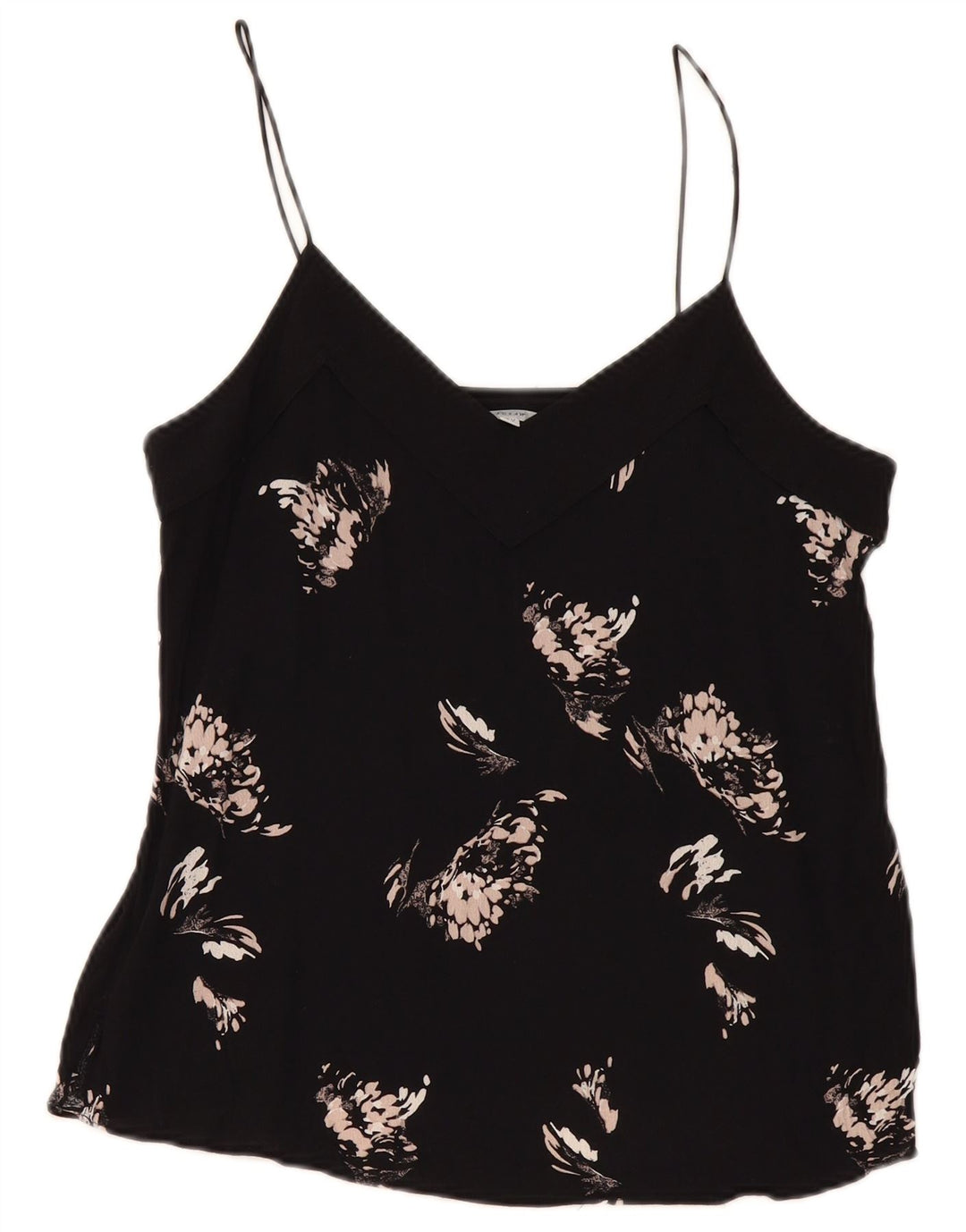 Jigsaw Womens Abstract Pattern Cami Top UK 12 Mittelschwarze Viskose