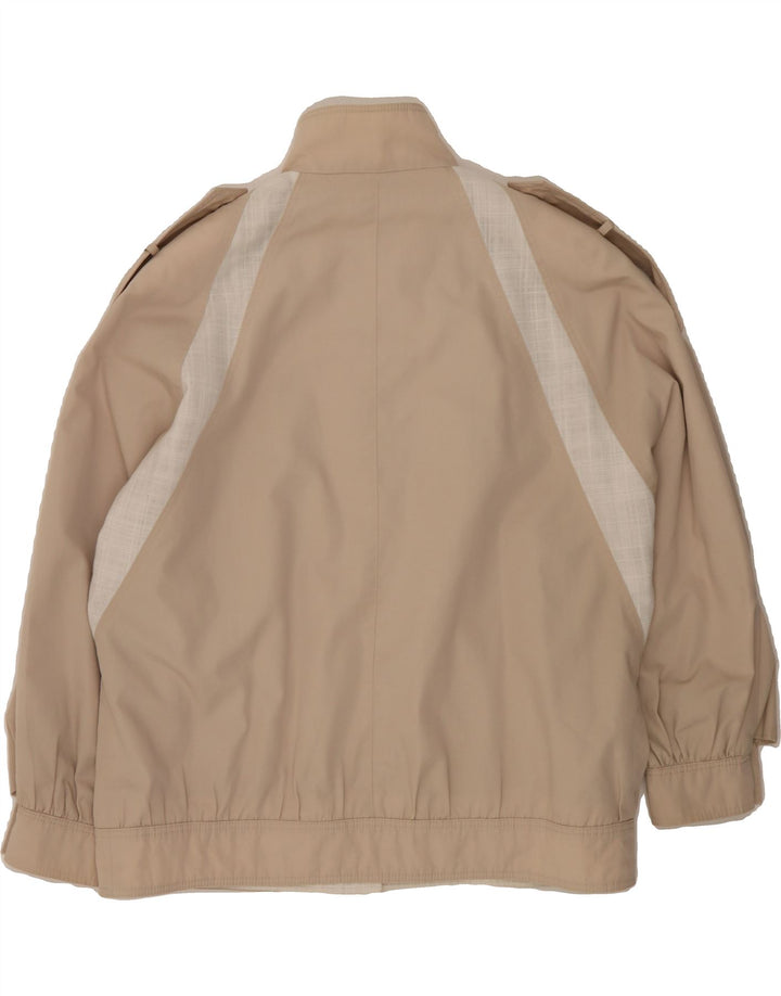 NINO Womens Bomber Jacket UK 20 2XL Beige Colourblock Polyester Vintage NINO and Second-Hand NINO from Messina Hembry 